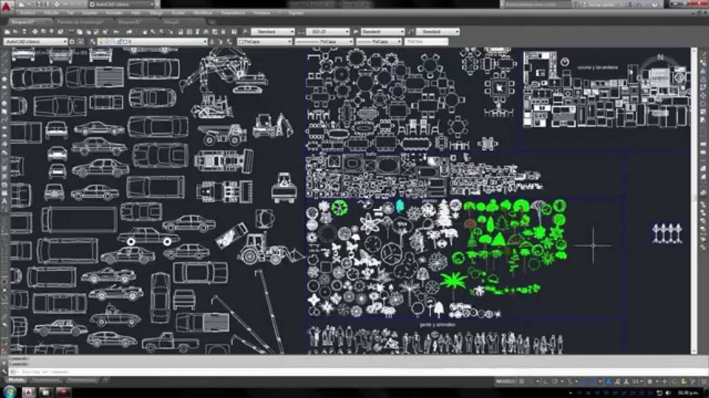 Bloques Autocad Mobiliario Coches Vegetacion Formato Dwg Planos En