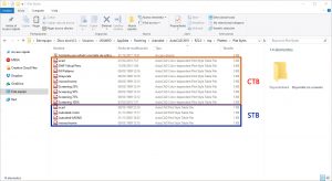 Donde esta la carpeta de las plumillas en Autocad